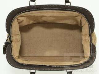   Selleria Natural Woven Raffia & Brown Leather Trim Doctor Bag  