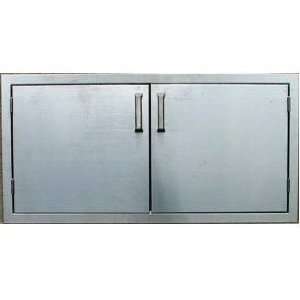  Stainless Steel Double Horizontal Doors Patio, Lawn 