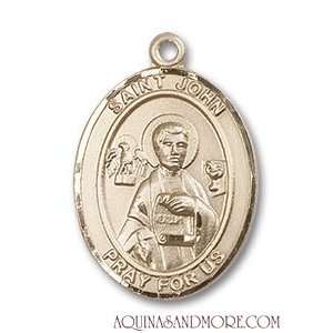 St. John the Apostle Medium 14kt Gold Medal Jewelry