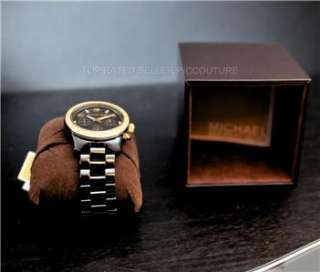 NIB Michael Kors Black Ceramic gold bling MK5270 watch  