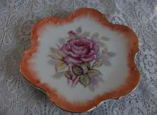 Vintage Norcrest Fine China Hand Painted Rose Plate P23  