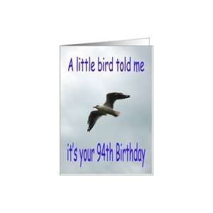  Happy 94th Birthday Flying Seagull bird Card Toys & Games