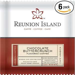 Reunion Island Chocolate Butter Crunch, 18 Count Flavored Coffee Pods 