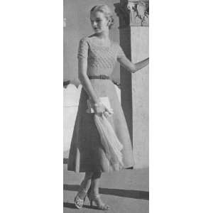 Vintage Knitting PATTERN to make   Beaded Evening Dress 1950s. NOT a 