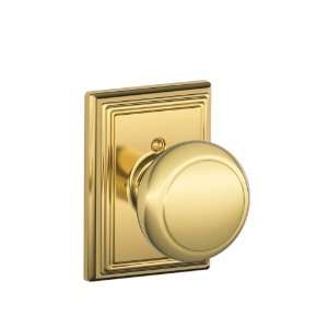   Brass F Series Single Dummy Andover Door Knob with the Decorative Add