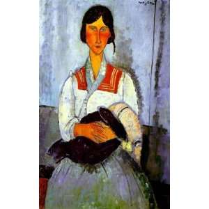   Amedeo Modigliani   24 x 38 inches   Gypsy Woman wi