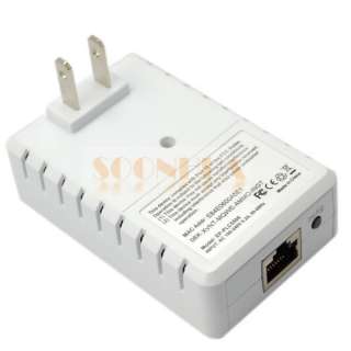 2x 200Mbps Ethernet Network Extender Over Homeplug Powerline Adapter 