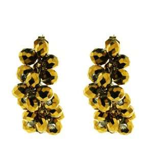  Gold Flourish Beans Earrings Jewelry