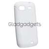 White TPU Silicone Gel Case+Privacy Screen Protector for HTC Sensation 