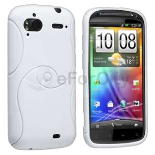 White TPU Rubber Gel Hard S Curve Case Cover For T Mobile HTC 