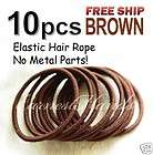 10Pcs Brown High Elastic Hair Rope Band headband hair pin clip   HR 