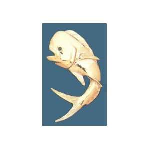  Peter Costello 14K Gold 50MM Bull Dolphin Fish Nautical 
