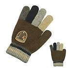   Acrylic Wool & Spandex Fashion Knitted Colorful Finger Gloves   Brown