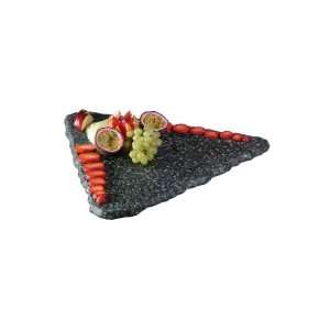  Gourmet Display Black Triangle Quarry Stone Tray For 