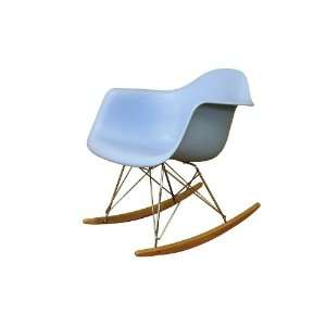 Blue Plastic Rocking Chair 