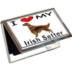  I Love My Irish Setter Business Card Holder Office 