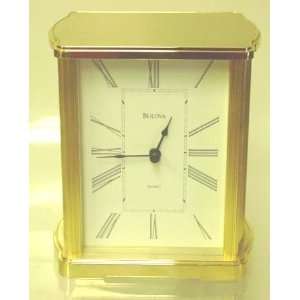  Bulova Gold Tone Table Clock