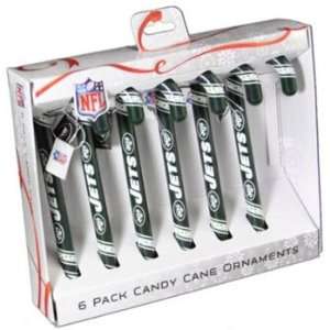  New York Jets 2010 Candy Cane Ornament Set of 6 Sports 