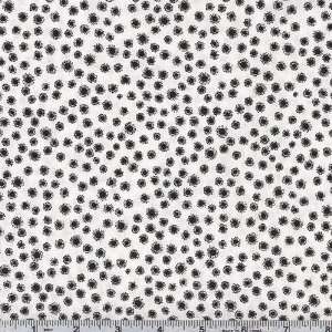  45 Wide Barnyard Boogie Daisy Dots Black/White Fabric By 