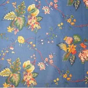  54 Wide Chintz Print Lafayette Blue Fabric By The Yard 