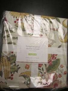 NEW Pottery Barn Bungalow Floral Organic Shower Curtain  
