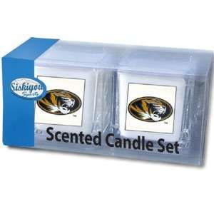 Missouri Tigers 2 pack of 2x2 Candle Sets   NCAA College Athletics 