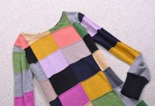NEW Sonia by Sonia Rykiel Merino wool patchwork sweater dress $595 M/8 