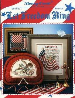 LET FREEDOM RING American Flag Patriotic USA Cross Stitch Pattern 