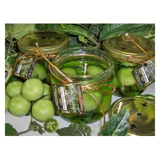  Green Tomatoes Scented Gel Wax Candle in Preserve Jar 10 