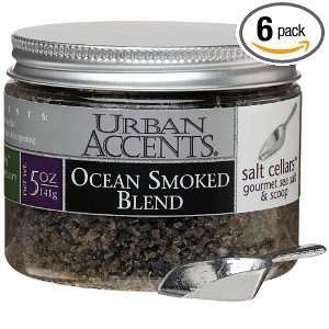 Urban Accents Ocean Smoked Sea Salt, 5.0 Ounce Jars (Pack of 6)