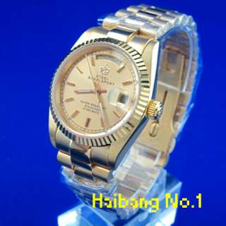 MEN GOLD S/STEEL DAY DATE PRESIDENT AUTOMATIC WATCHES  
