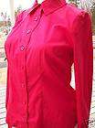 nwt TWO G Womens Button Front Dress Jacket Red Small  