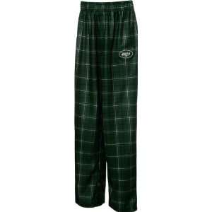  New York Jets Youth Green/Grey Printed Plaid Sleep Pants 