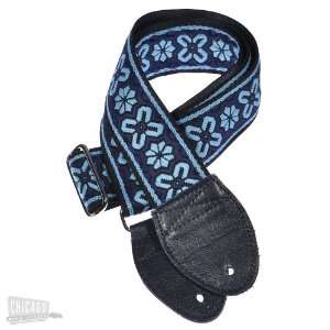   Strap   Turquoise & Navy Greenwich (Navy Ends) Musical Instruments