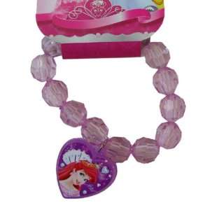   Ariel Crystal Heart Charm Bracelet   Ariel Bracelet   Pink Toys