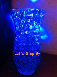 4oz Blue Water Pearl + 12 LED submersible Wedding Home Decoration Tea 