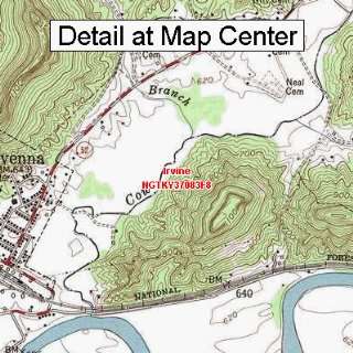  USGS Topographic Quadrangle Map   Irvine, Kentucky (Folded 