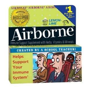  Airborne Effervescent Health Formula Tablets Lemon Lime 10 