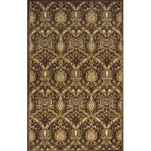  Momeni Nouveau Cocoa Brown Traditional 5 x 5 Round Rug 