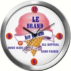 LE 14 Inch Ice Cream Metal Clock Quartz Movement  Kitchen 