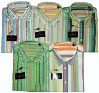 Bugatchi Uomo NWT XL 100% Cotton Long Sleeve Mens Dress Shirt Fancy 