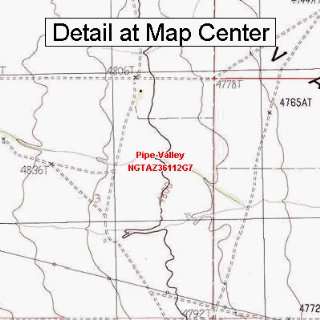   Topographic Quadrangle Map   Pipe Valley, Arizona (Folded/Waterproof