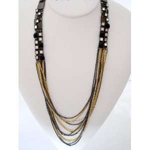  Mixed Metal Multi Chain Necklace Sorrelli Jewelry