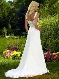 New Stock White/Ivory Chiffon Wedding Dress Bridal Gown Size6/8/10/12 