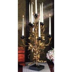  Brass Finish Topiary Candleholder