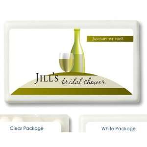 Wedding Favors White Wine Theme Personalized Mint Container Favors 