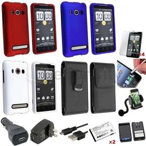 16 ACCESSORY CASE BATTERY CHARGER FOR SPRINT HTC EVO 4G  