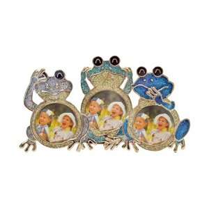  Pewter Frame   3 Frogs