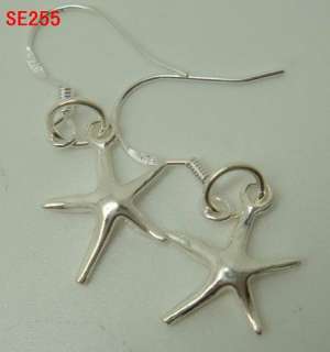 Solid 925 Sterling silver Charm Starfish Shape Pendant /Earrings sa563 