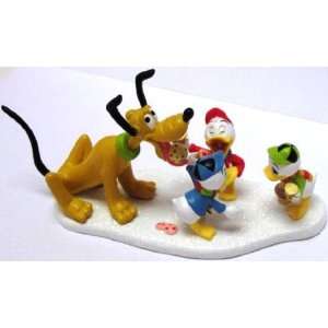  Disney Pluto Sneaking Ice Cream Christmas Village Figurine 